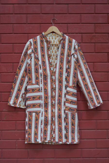 Womens Multti Color Velvet Embroidered Jacket with Floral Design